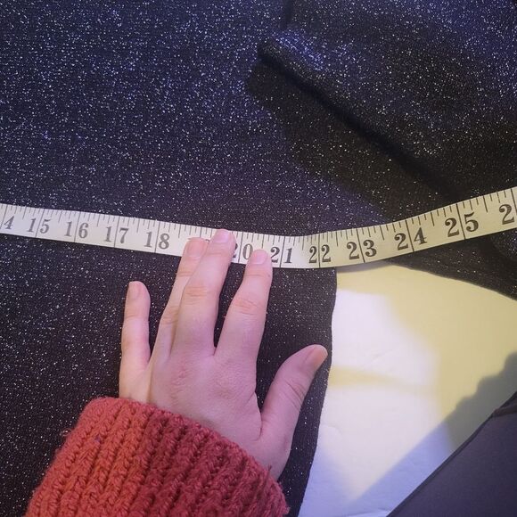 H&M Black Glitter Women Oversized Sweater Size Medium - Picture 4 of 7